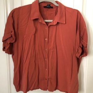 Orange collared button up
